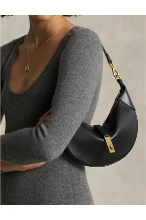Ralph Lauren Sac Demi Lune En Cuir