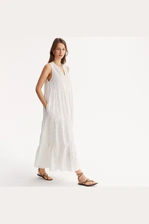 ANNE WEYBURN Robe Évasée Brodée Longue Sans Manches
