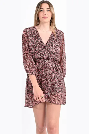 LILI SIDONIO Robe En Voile Imprimée Effet Cache-cœur