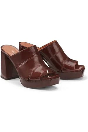 Jonak Mules À Talon Plateforme En Cuir Vagabond