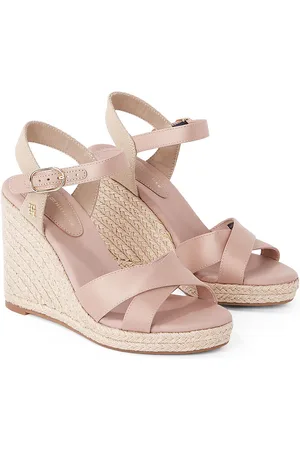 Tommy Hilfiger Sandales Compensées En Satin