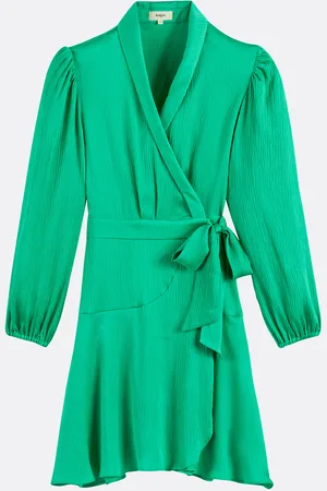Suncoo Robe Portefeuille Courte Manches Longues Clun