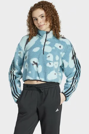 adidas Sweat Cropped 1/4 De Zip Essentials 3 Stripes