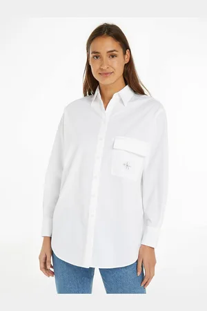 Calvin Klein Chemise En Coton Manches Longues