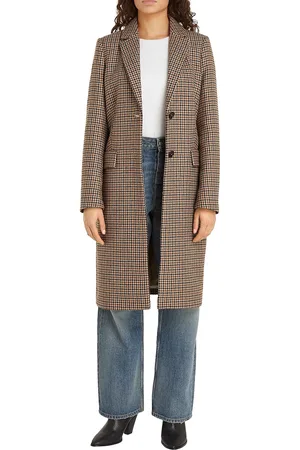 Tommy Hilfiger Manteau En Laine Mélangée À Carreaux