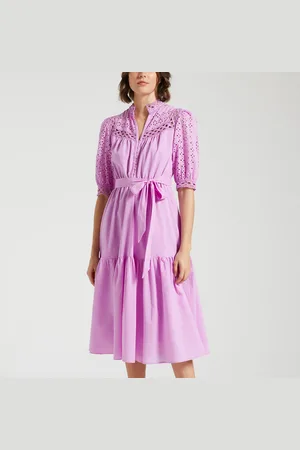 Suncoo Robe Broderie Anglaise Manches 3/4 Carla
