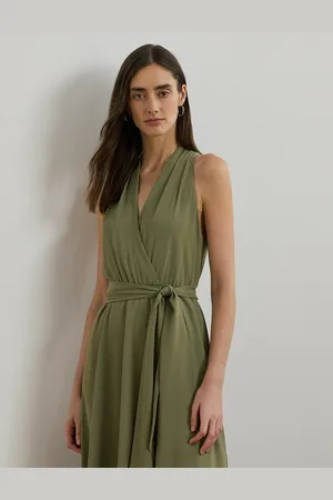 Ralph Lauren Robe Midi Sans Manches