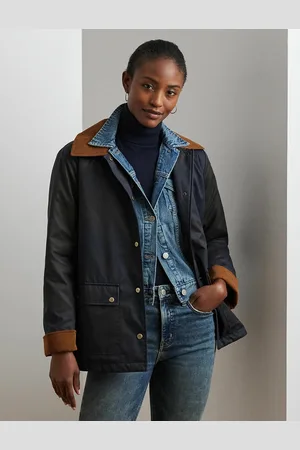 Ralph Lauren Veste Pluie Pressionnée À Grand Col