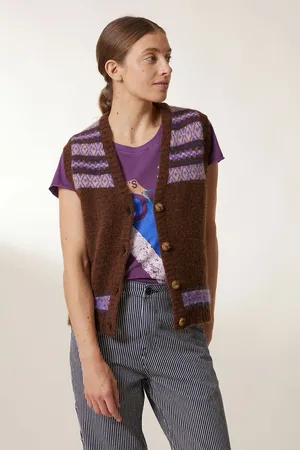 Leon & Harper Gilet Sans Manches Jacquard Mamette
