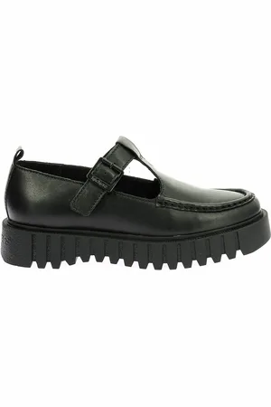 Kickers Derbies En Cuir Style Mary Jane Kick Famack