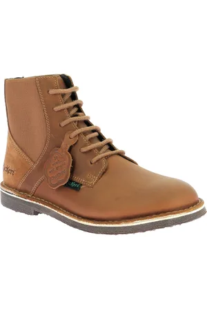 Kickers Bottines En Cuir À Lacets Kick Liti