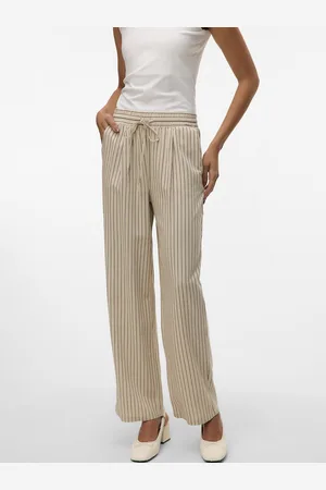 VERO MODA Pantalon Large Rayé