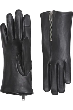 Pieces® Gants Tactiles En Cuir Avec Fermeture Zippée Nara