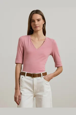 Ralph Lauren Tee Shirt Manches 3/4 Col V