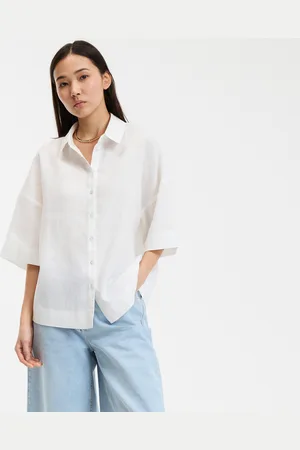 La Redoute Chemise Ample Manches Coudes Lin Signature Ambre