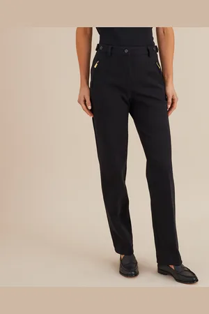 ANNE WEYBURN Pantalon Droit Taille Haute Maille Stretch