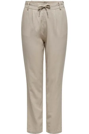 ONLY Pantalon Droit En Lin Mélangé