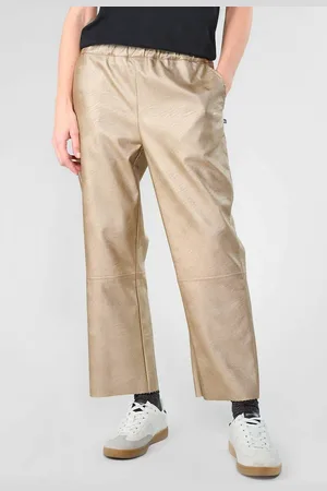 Le Temps des Cerises Pantalon Droit En Simili Irisé Taille Haute