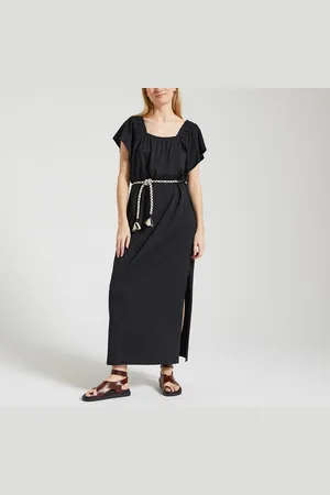 Des Petits Hauts Robe Longue Avec Ceinture Zamiza