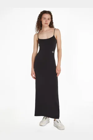 Calvin Klein Robe Longue Fine Bretelles