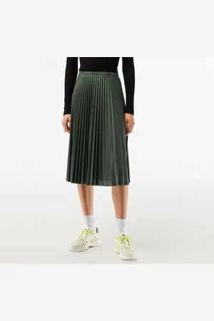 Lacoste Jupe Plissée Fluide Taille Élastiquée