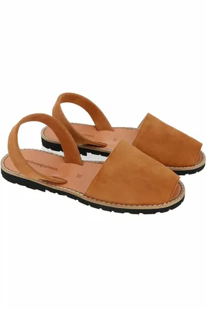 MINORQUINES Sandales Plates En Daim Avarca
