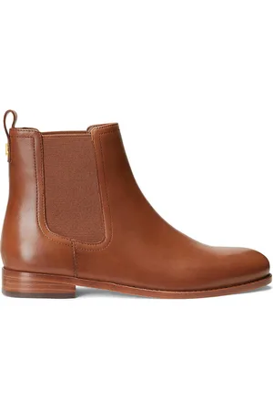 Ralph Lauren Boots Talon Plat Cuir Lisse Brylee