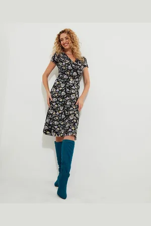 Joe Browns Robe Portefeuille Fleurie En Jersey