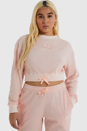 Ellesse Sweat Crop Lusso Avec Logo Patch Satin