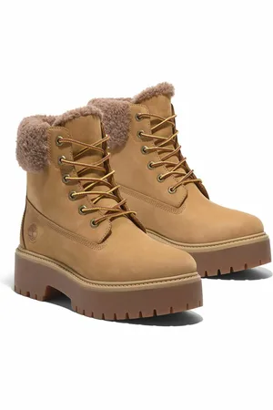 Timberland Boots Cuir À Lacets Fourrées Stone Street Mid