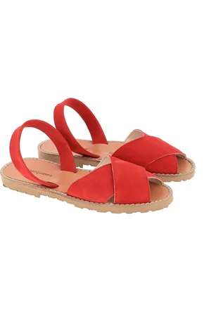 MINORQUINES Sandales Plates En Daim Avarca Cala