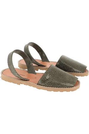 MINORQUINES Sandales Plates En Cuir Avarca