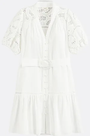 Suncoo Robe Manches Courtes Détails Broderies Catleya
