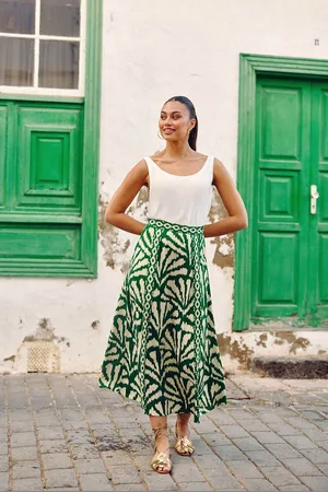 La Petite Etoile Jupe Midi Évasée Imprimée Jenna