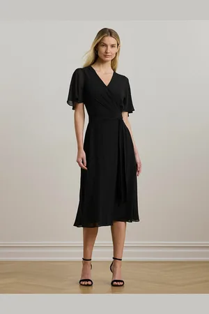Ralph Lauren Robe Midi Manches Courtes