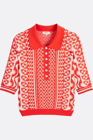 Suncoo Polo Imprimé Manches Aux Coudes Polka