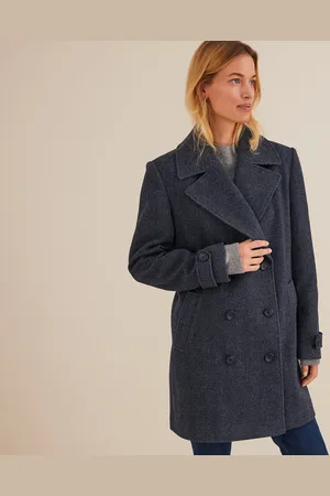 ANNE WEYBURN Manteau Mi-long Motif Chevrons Mi-saison