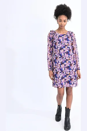 Molly Bracken Robe Fleurie Col Rond