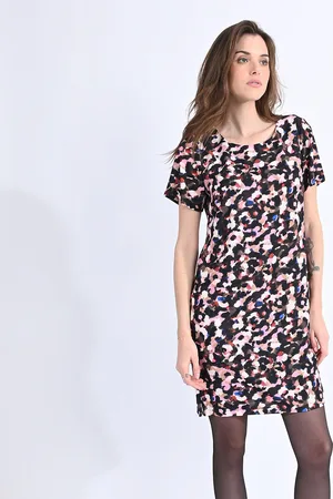 Molly Bracken Robe Manches Courtes Motif Graphique