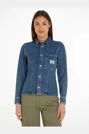 Calvin Klein Chemise En Jean Pressionnée