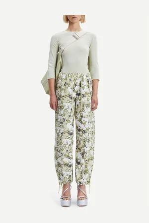Samsøe Samsøe Pantalon Large Imprimé En Coton Bio Chi