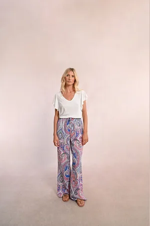 Molly Bracken Pantalon Large Imprimé