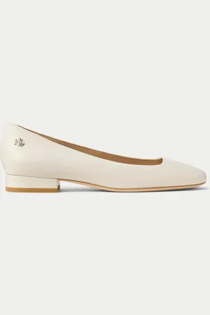 Ralph Lauren Ballerines En Cuir Talon Plat