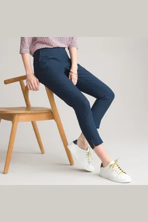 ANNE WEYBURN Pantalon Droit 7/8ème Lin Et Coton