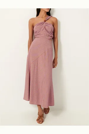 Sessun Robe Longue Rayée Asymétrique Venetia