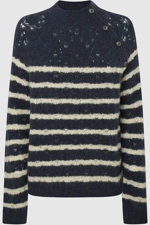 Pepe Jeans Pull Marinière Effet Ajouré Manches Raglan Hela