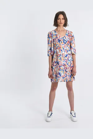 Molly Bracken Robe Imprimée Manches 3/4