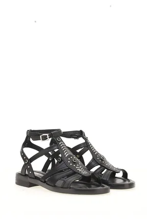 Mjus Sandales Plates En Cuir