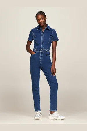 Tommy Hilfiger Combinaison En Denim Manches Courtes
