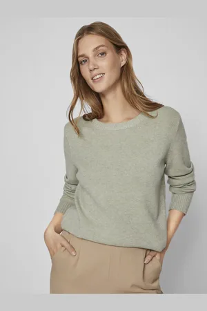 VILA Pull Col Rond En Fine Maille